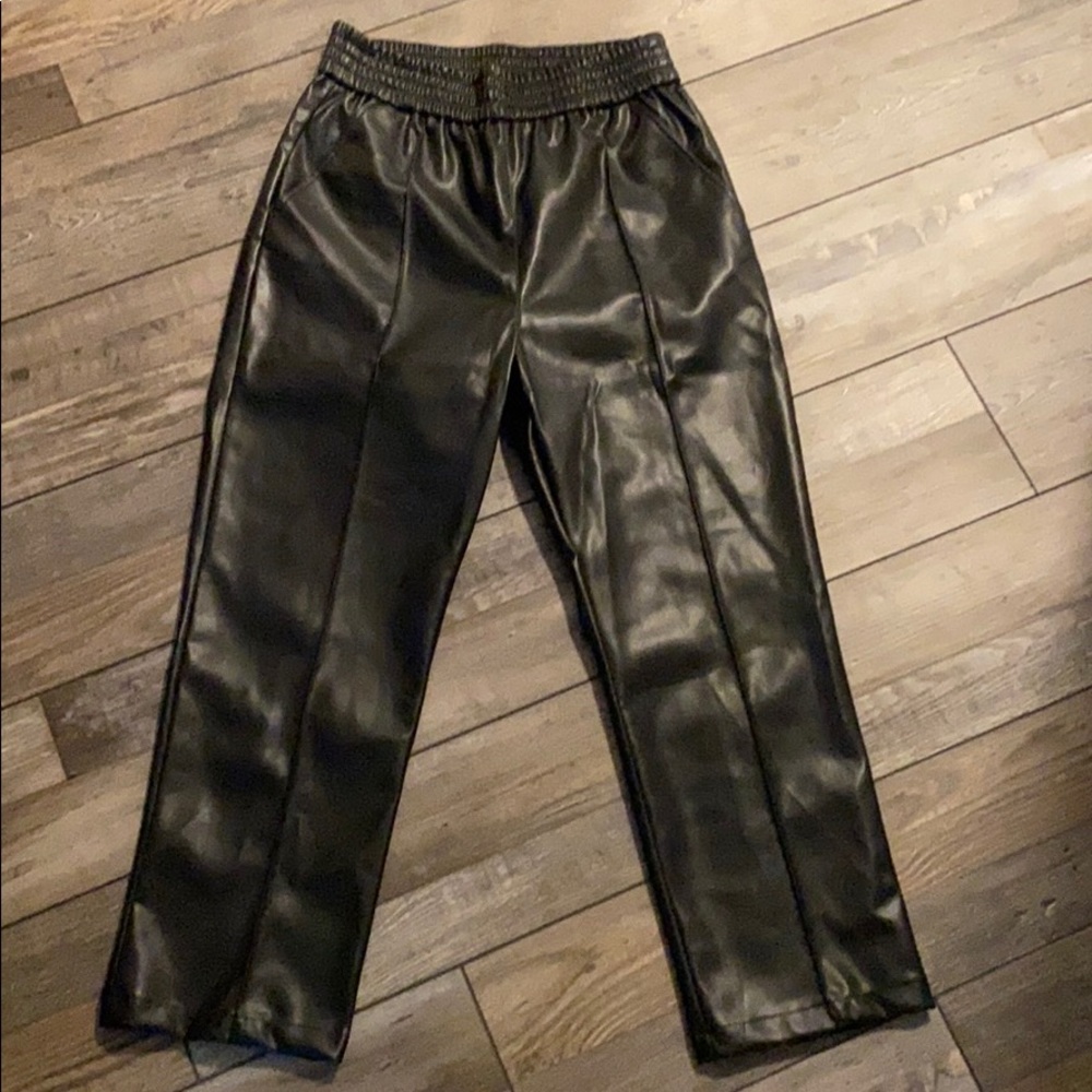 H&M faux leather pants